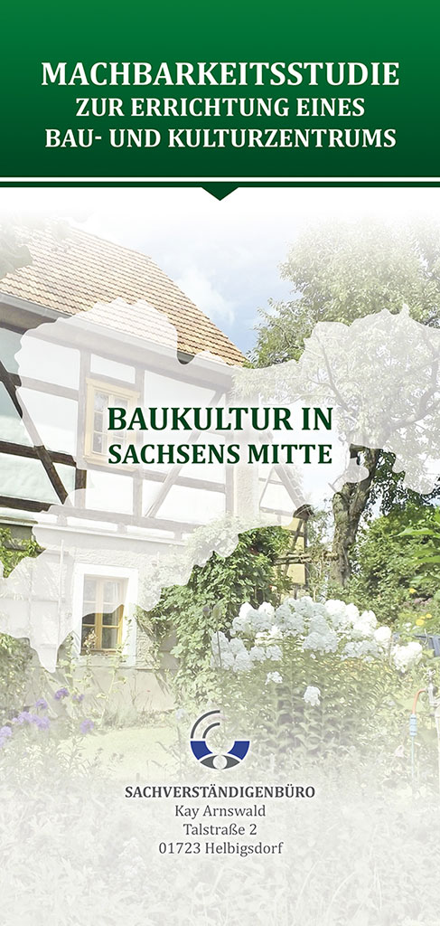 Flyer „Machbarkeitsstudie zur Errichtung eines Bau- und Kulturzentrums“ Flyer „Machbarkeitsstudie zur Errichtung eines Bau- und Kulturzentrums“